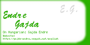 endre gajda business card